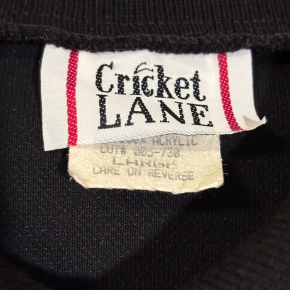 Vintage 90s Colorful Striped Crewneck Sweater with Solid Black Collar - Picture 2 of 8